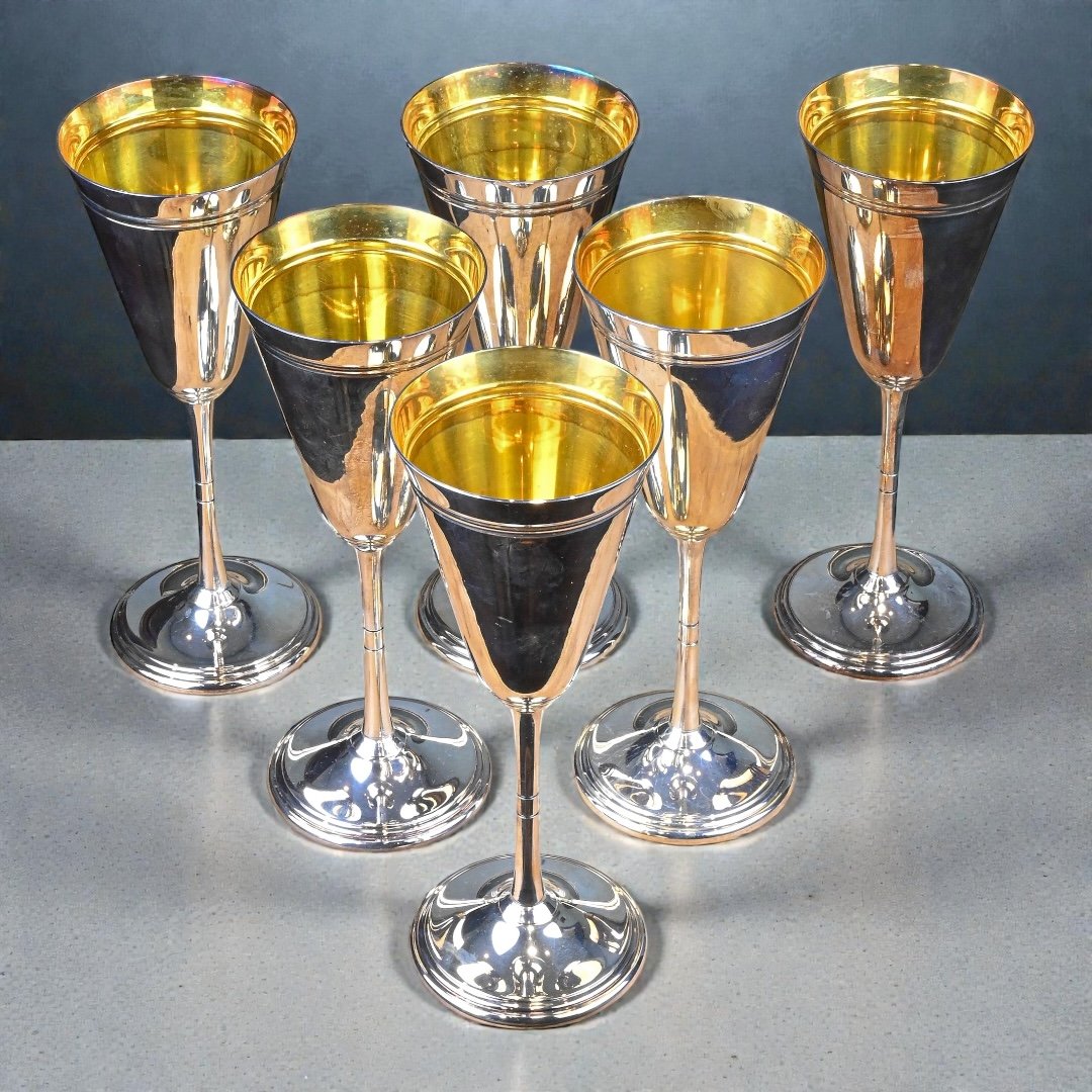 Set di Calici in Argento a Titolo 800 - Italia XX Secolo-photo-2